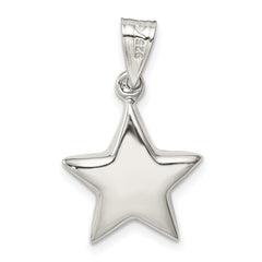 Sterling Silver 925 Star Charm with Solid Cast Design for Elegant Jewelry Styles
