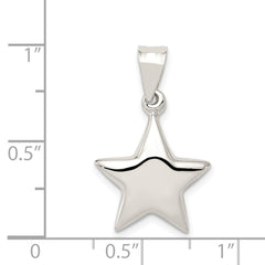 Sterling Silver 925 Star Charm with Solid Cast Design for Elegant Jewelry Styles