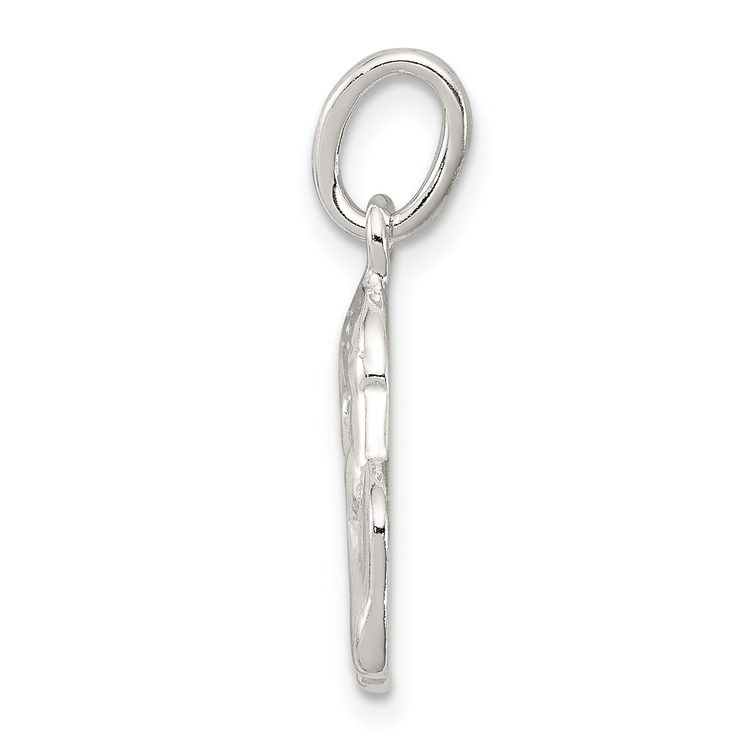 Sterling Silver 925 Angel Charm with Polished Finish & Anti-Tarnish Coating