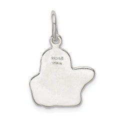 Sterling Silver 925 Angel Charm with Polished Finish & Anti-Tarnish Coating
