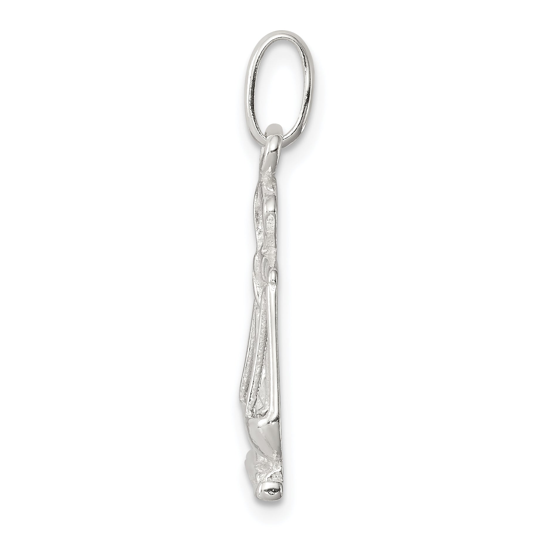 Sterling Silver 925 Scales of Justice Charm with Polished Anti-Tarnish Finish Secondary image