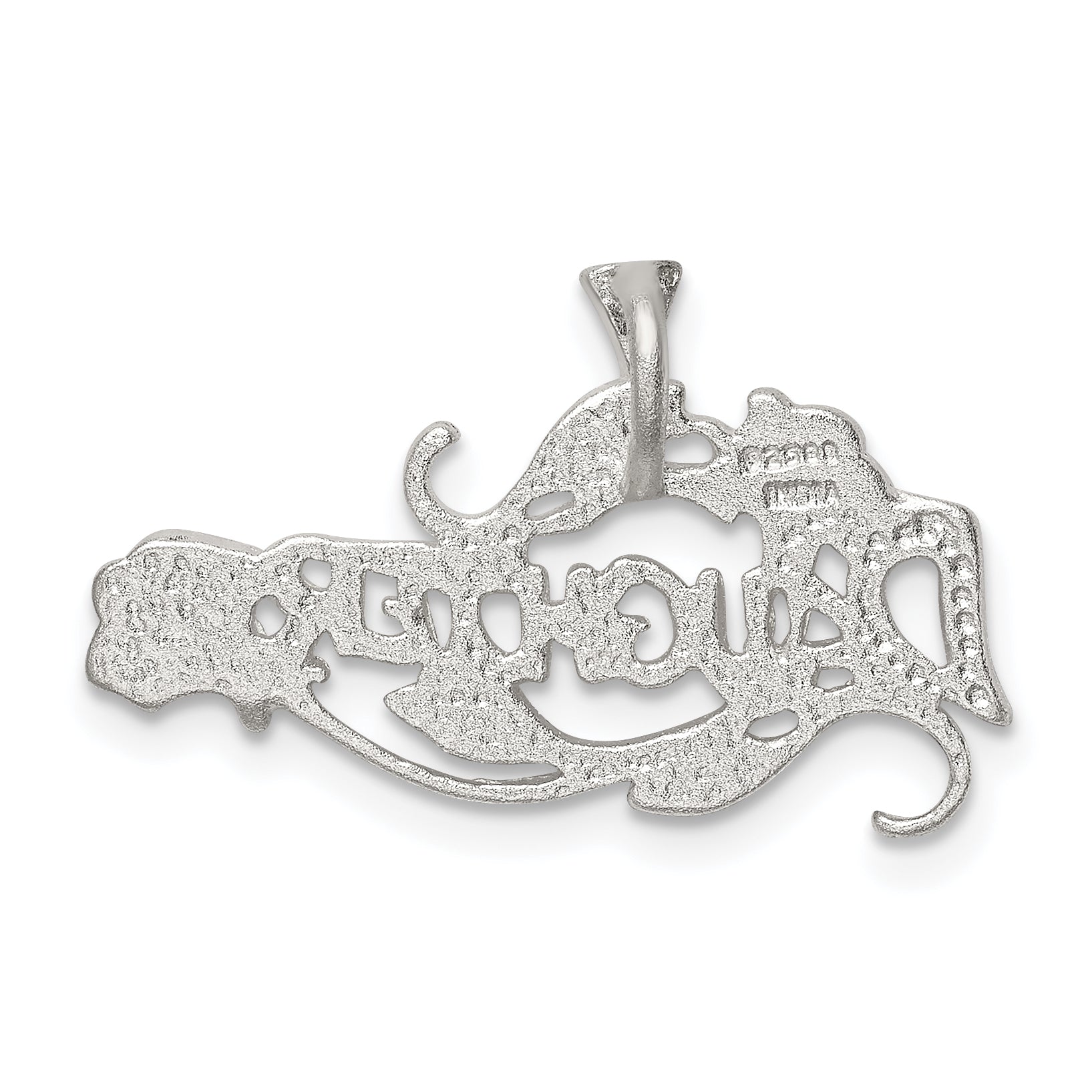 Sterling Silver 925 Polished Daughter Charm with Anti-Tarnish Finish
