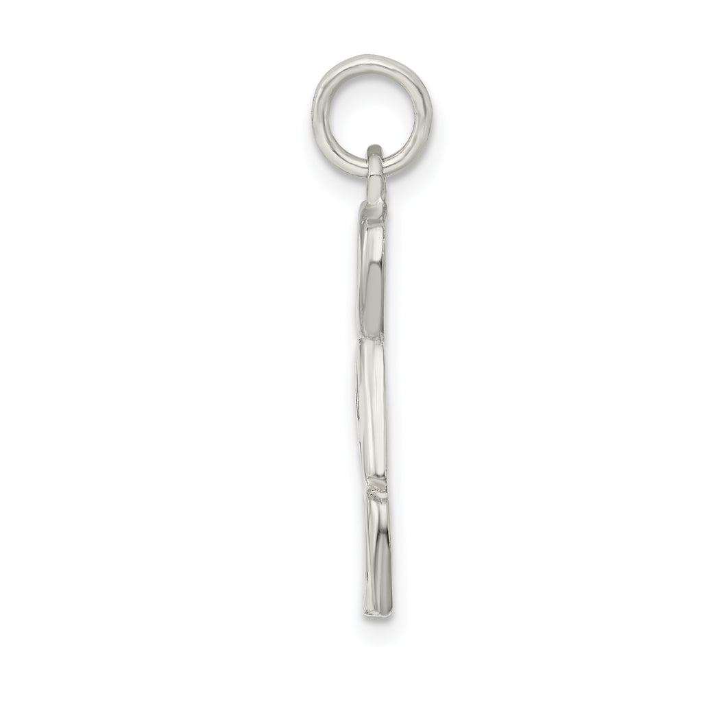 Sterling Silver 925 DAD Charm Polished Finish Men's Pendant