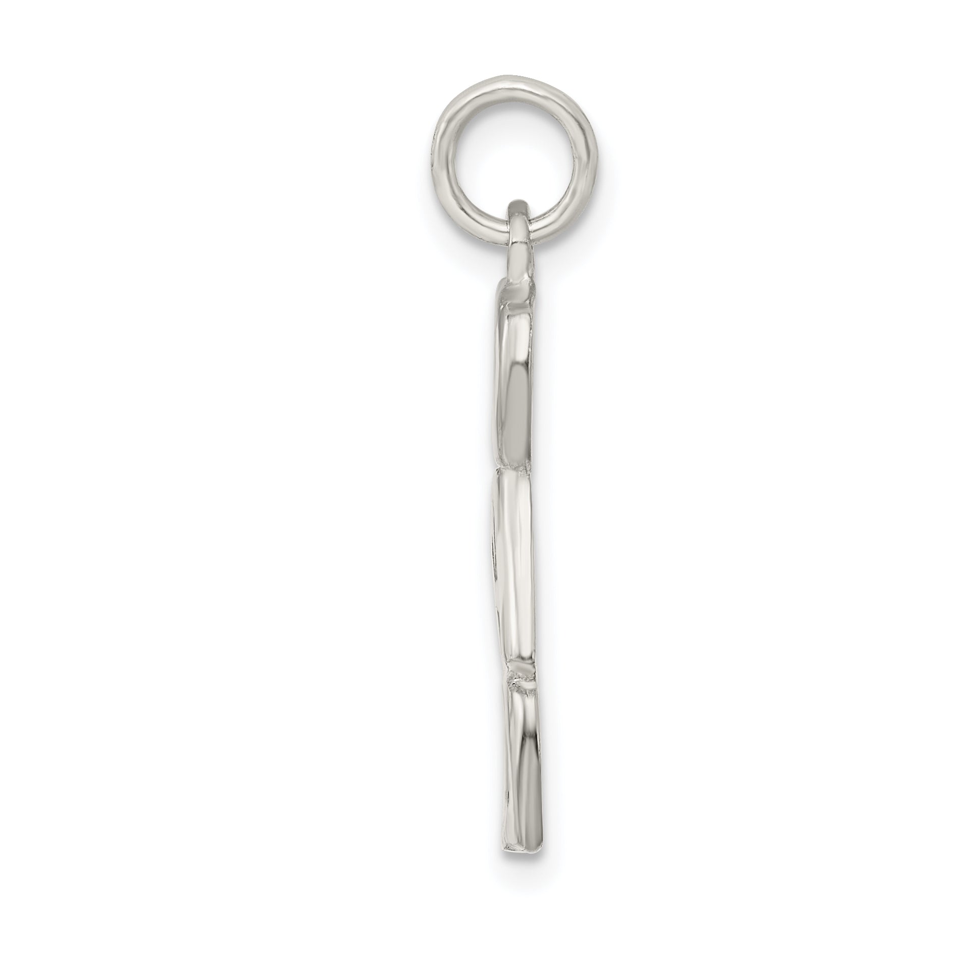 Sterling Silver 925 DAD Charm Polished Finish Men's Pendant