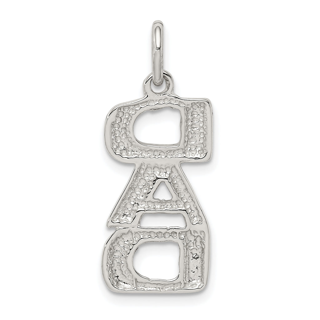 Sterling Silver 925 DAD Charm Polished Finish Men's Pendant