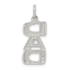 Sterling Silver 925 DAD Charm Polished Finish Men's Pendant