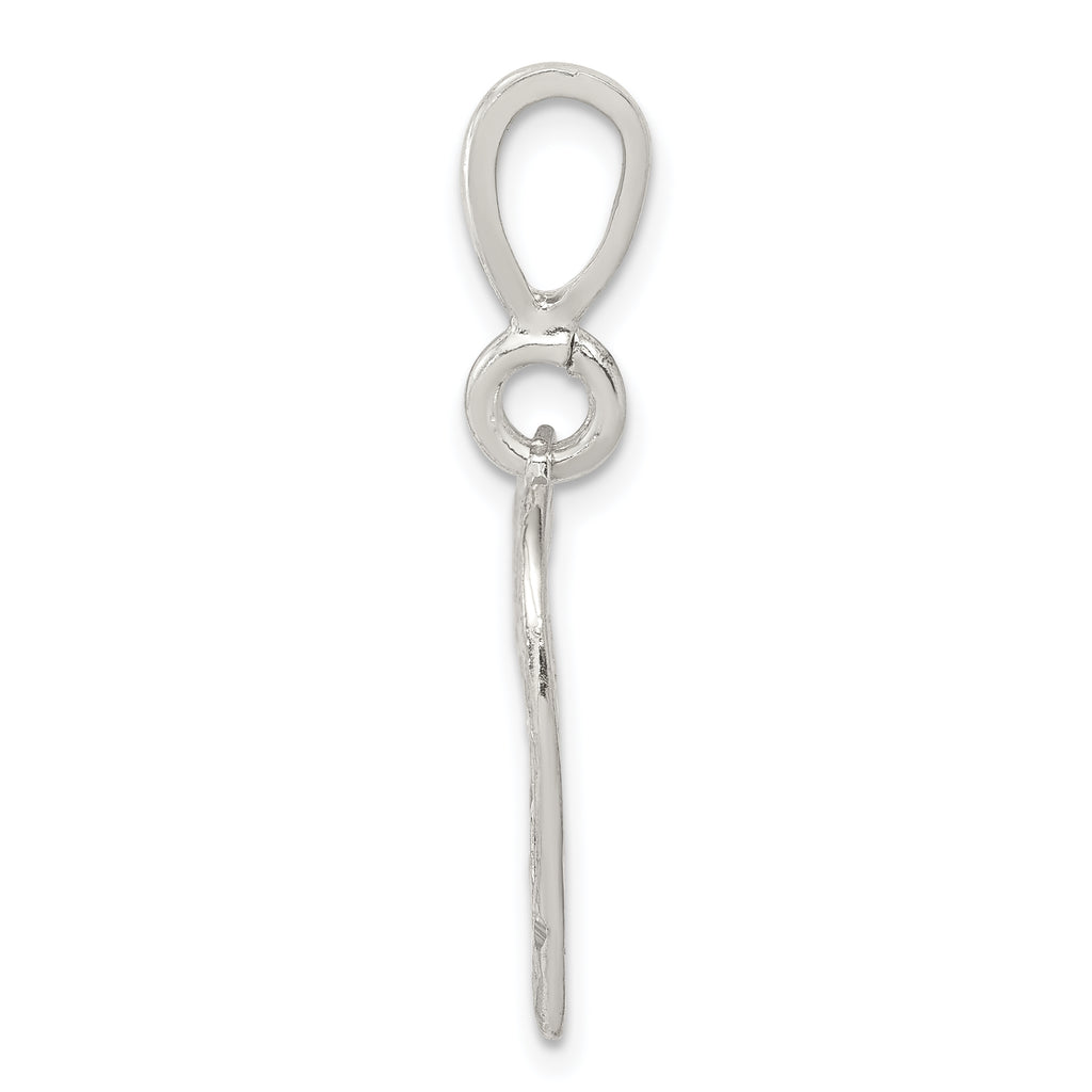 Sterling Silver 925 Sweet 16 Heart Charm with Polished Finish