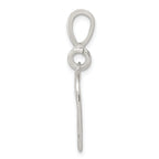 Sterling Silver 925 Sweet 16 Heart Charm with Polished Finish