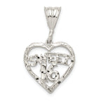 Sterling Silver HEART SWEET 16 Charm