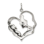 Sterling Silver 925 Mother & Baby Pendant with Polished Anti-Tarnish Finish