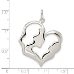 Sterling Silver 925 Mother & Baby Pendant with Polished Anti-Tarnish Finish
