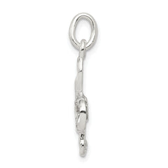 Sterling Silver 925 Treble Clef Charm with Polished Solid Design
