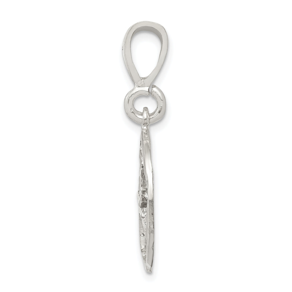 Sterling Silver 925 Music Staff Charm with Polished Finish