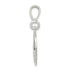 Sterling Silver 925 Music Staff Charm with Polished Finish