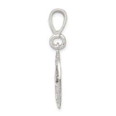 Sterling Silver 925 Music Staff Charm with Polished Finish