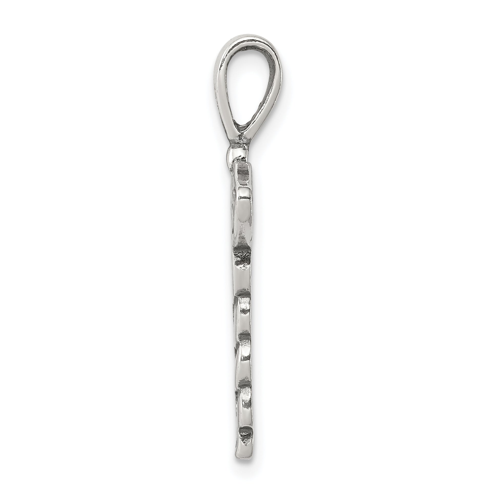 Sterling Silver 925 Caduceus Charm with Antiqued Finish and Anti-Tarnish Coating Secondary image