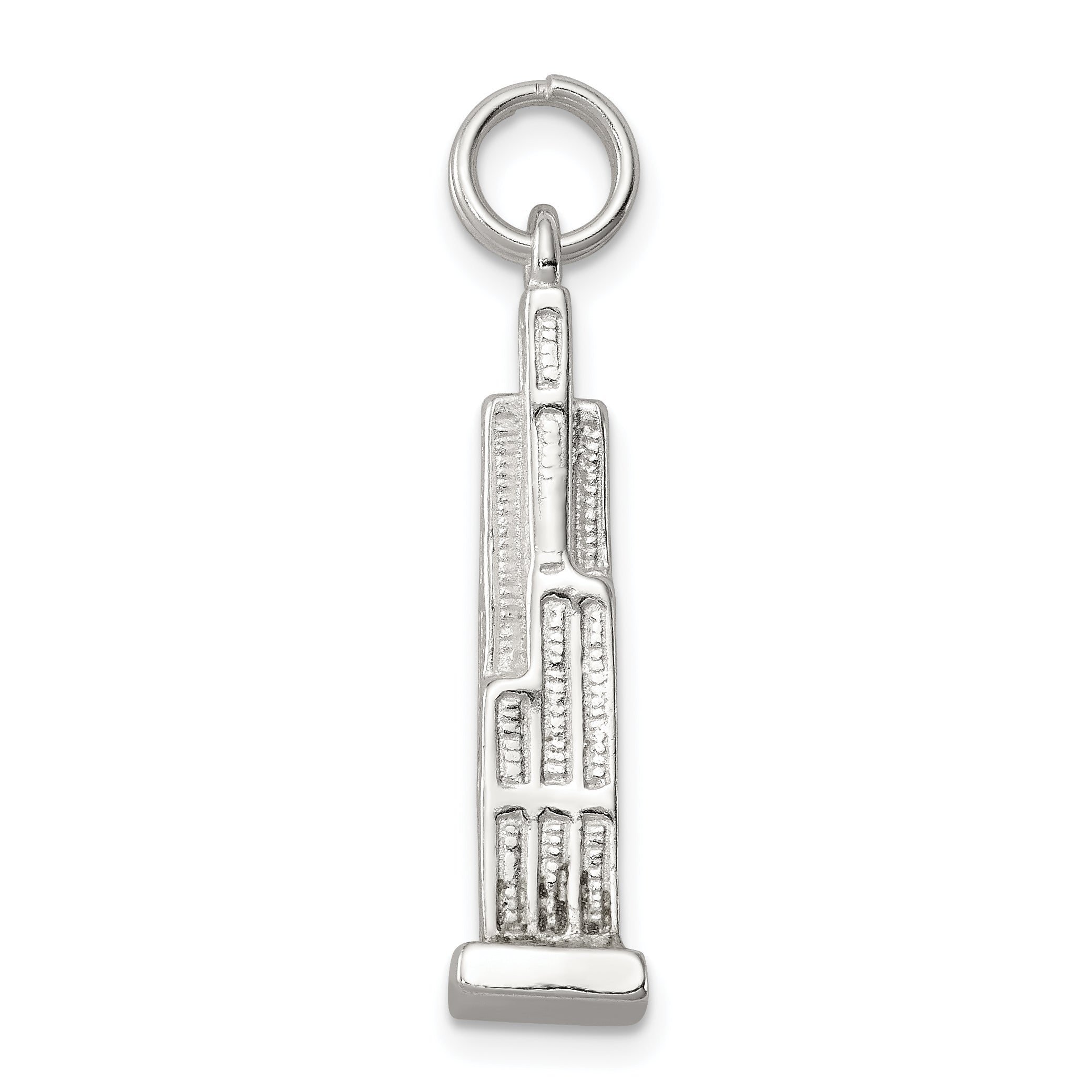 Sterling Silver 925 Sears Tower Charm Solid Casted Pendant by Sophia Jewelers Secondary image