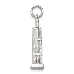 Sterling Silver 925 Sears Tower Charm Solid Casted Pendant by Sophia Jewelers