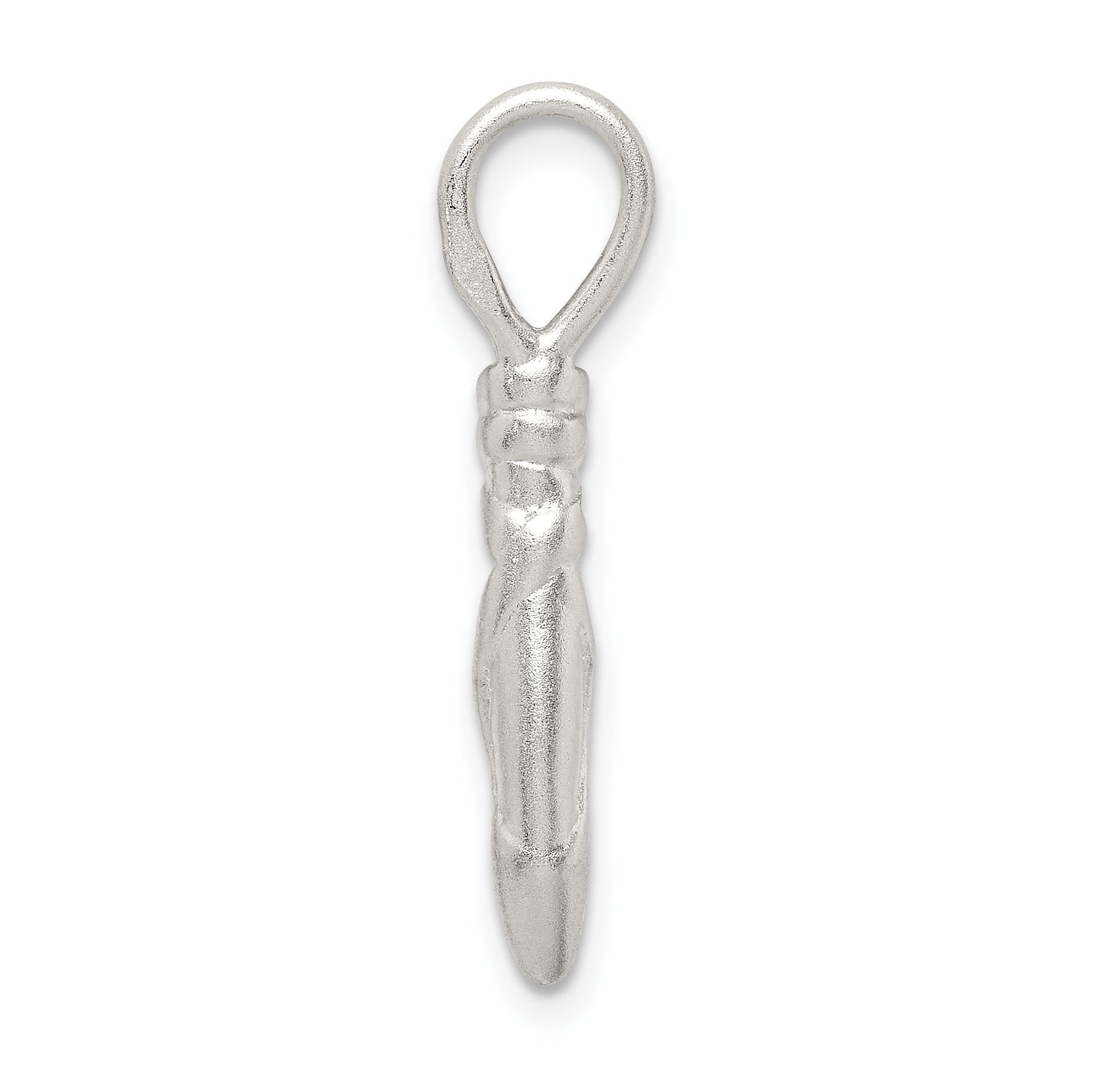 Sophia Jewelers 925 Sterling Silver Ballet Slipper Charm, Polished 3D Design Secondary image