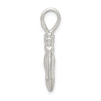 Sophia Jewelers 925 Sterling Silver Ballet Slipper Charm, Polished 3D Design