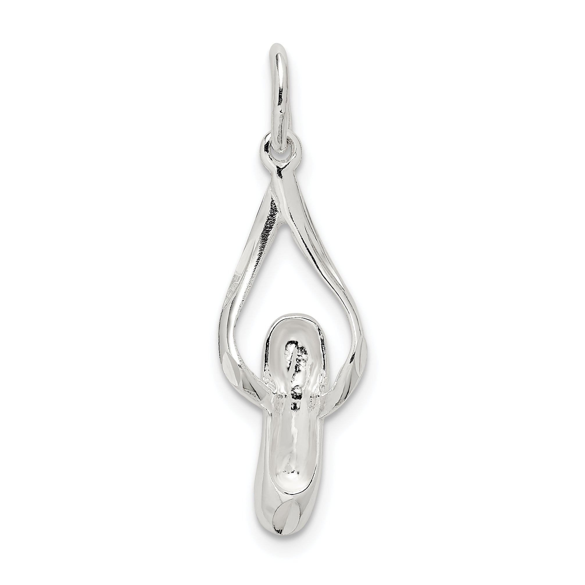 Sterling Silver Ballet Slipper Charm Main image