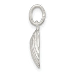 Sophia Jewelers 925 Sterling Silver Polished Shell Charm with Diamond Cut Detailing