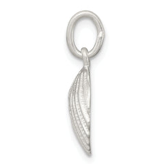 Sophia Jewelers 925 Sterling Silver Polished Shell Charm with Diamond Cut Detailing