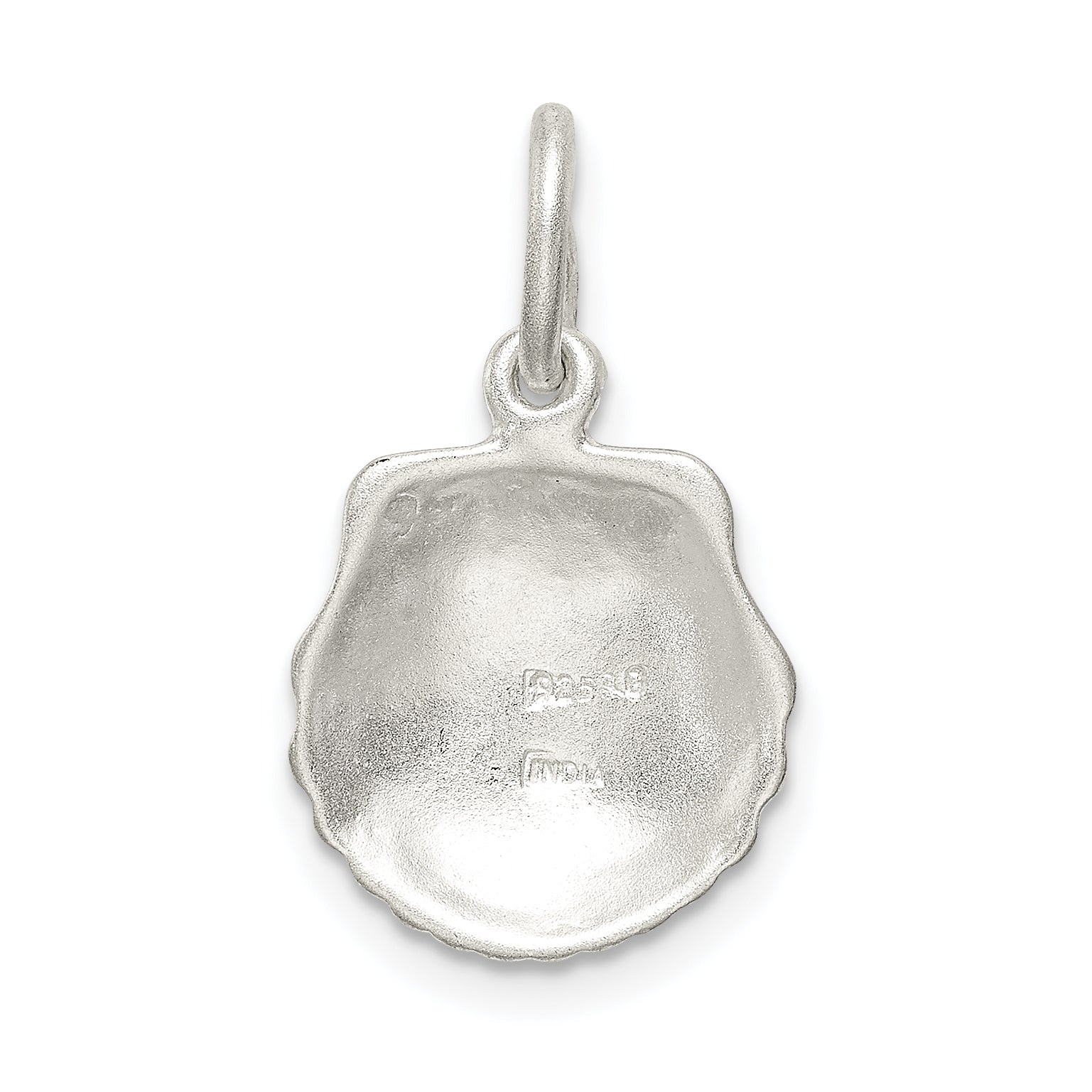 Sophia Jewelers 925 Sterling Silver Polished Shell Charm with Diamond Cut Detailing