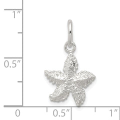 Sterling Silver 925 Starfish Charm with Polished Anti-Tarnish Finish