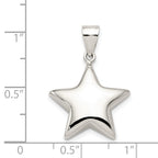 Sterling Silver 925 Star Charm with Solid Casted Design  Elegant and Timeless