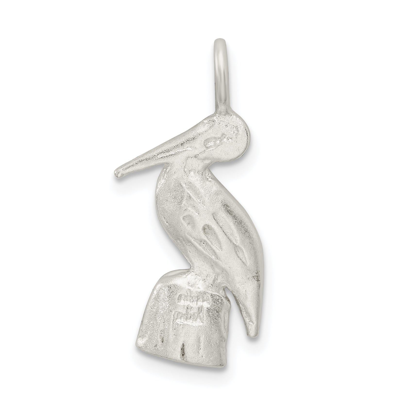 Sterling Silver 925 Pelican Charm with Anti-Tarnish Solid Cast Design