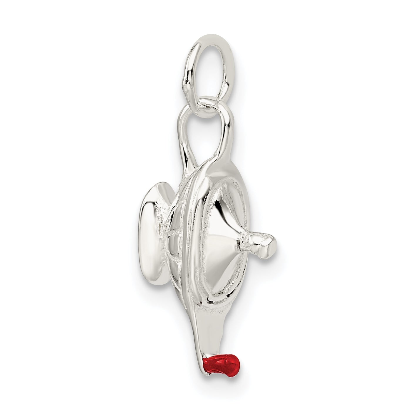 Sterling Silver 925 Lamp of Knowledge Charm with Anti-Tarnish Coating