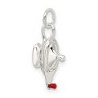 Sterling Silver 925 Lamp of Knowledge Charm with Anti-Tarnish Coating