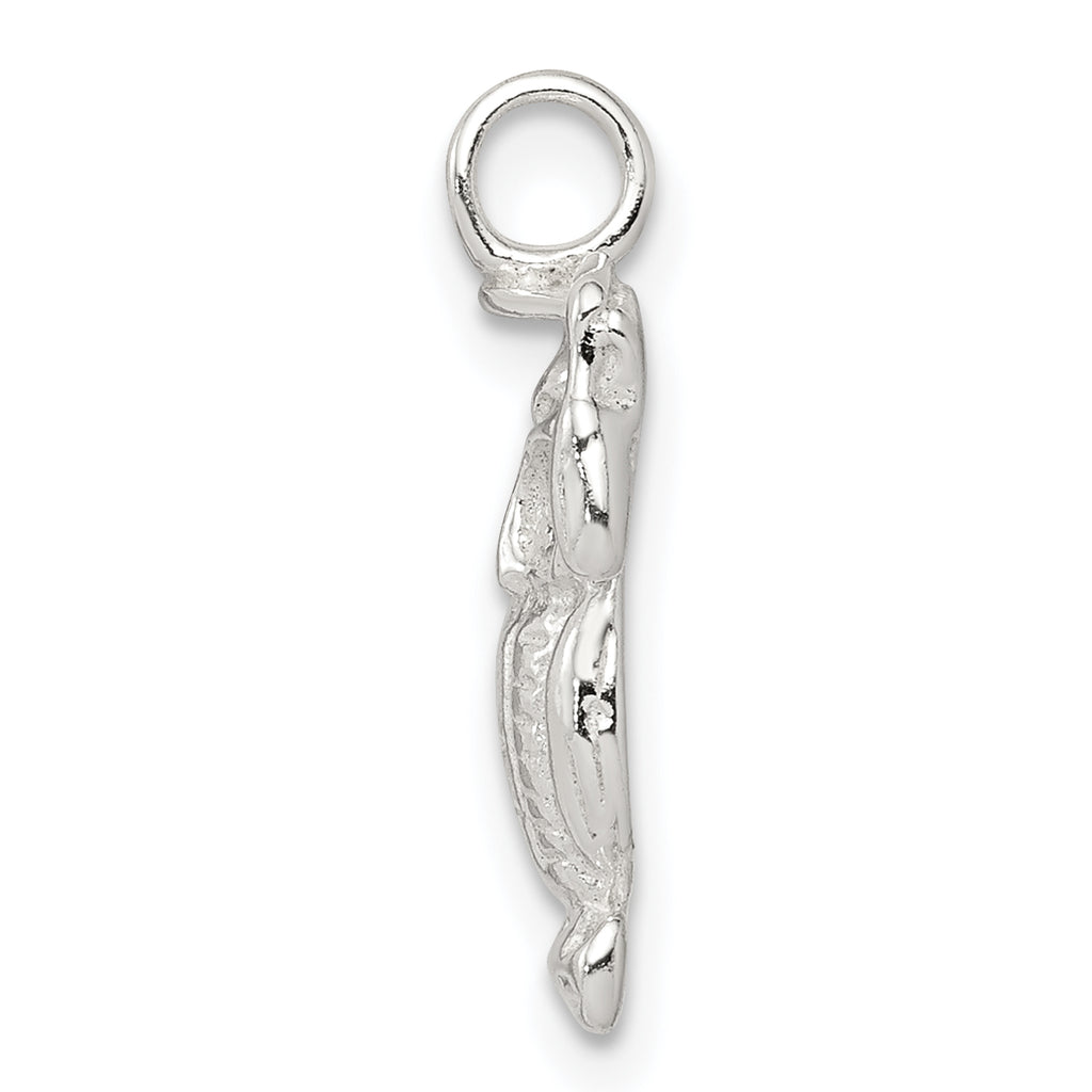 Sterling Silver 925 Graduation Owl Charm with Anti-Tarnish Finish