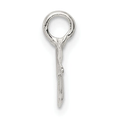 Sterling Silver 925 Graduation Cap Charm with Anti-Tarnish Finish Solid Cast