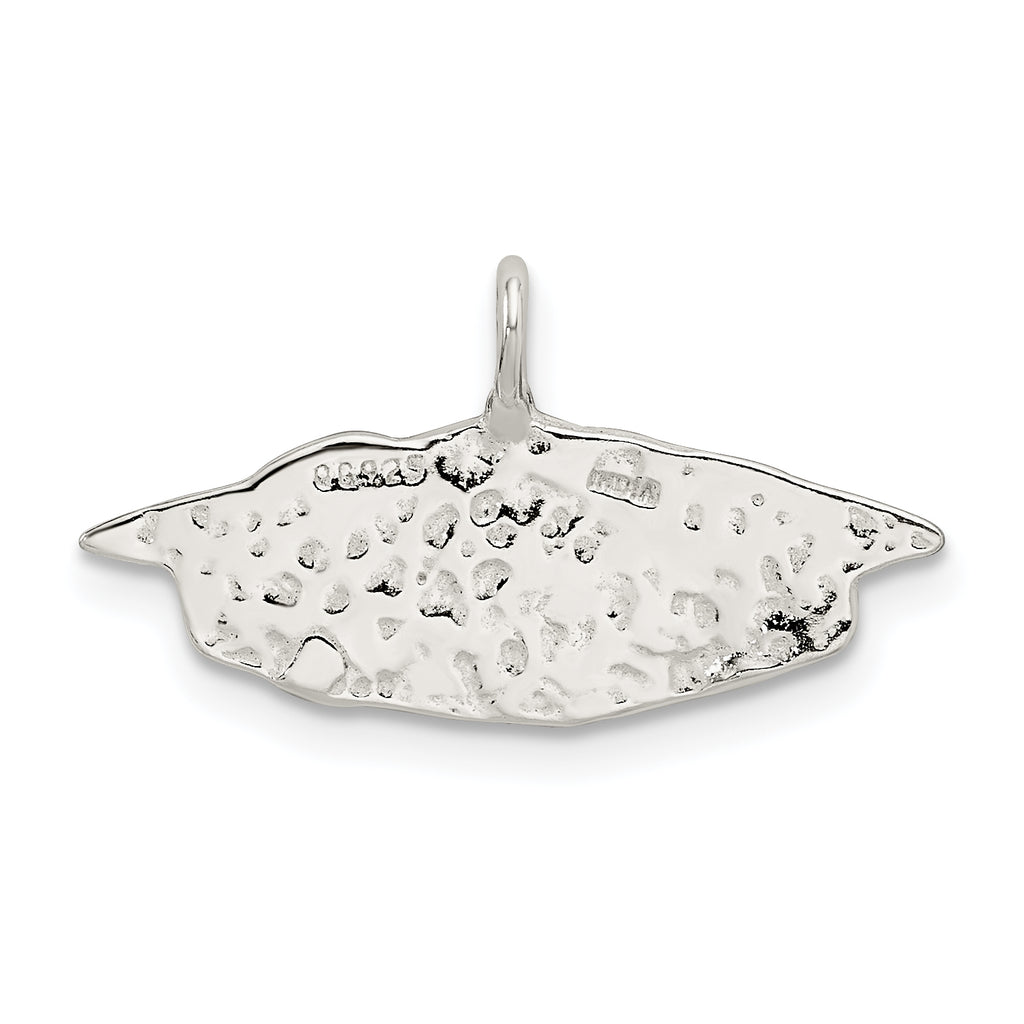 Sterling Silver 925 Graduation Cap Charm with Anti-Tarnish Finish Solid Cast