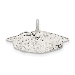 Sterling Silver 925 Graduation Cap Charm with Anti-Tarnish Finish Solid Cast