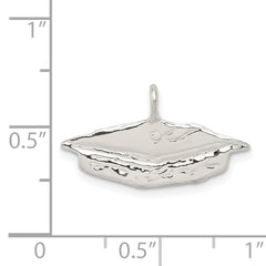 Sterling Silver 925 Graduation Cap Charm with Anti-Tarnish Finish Solid Cast