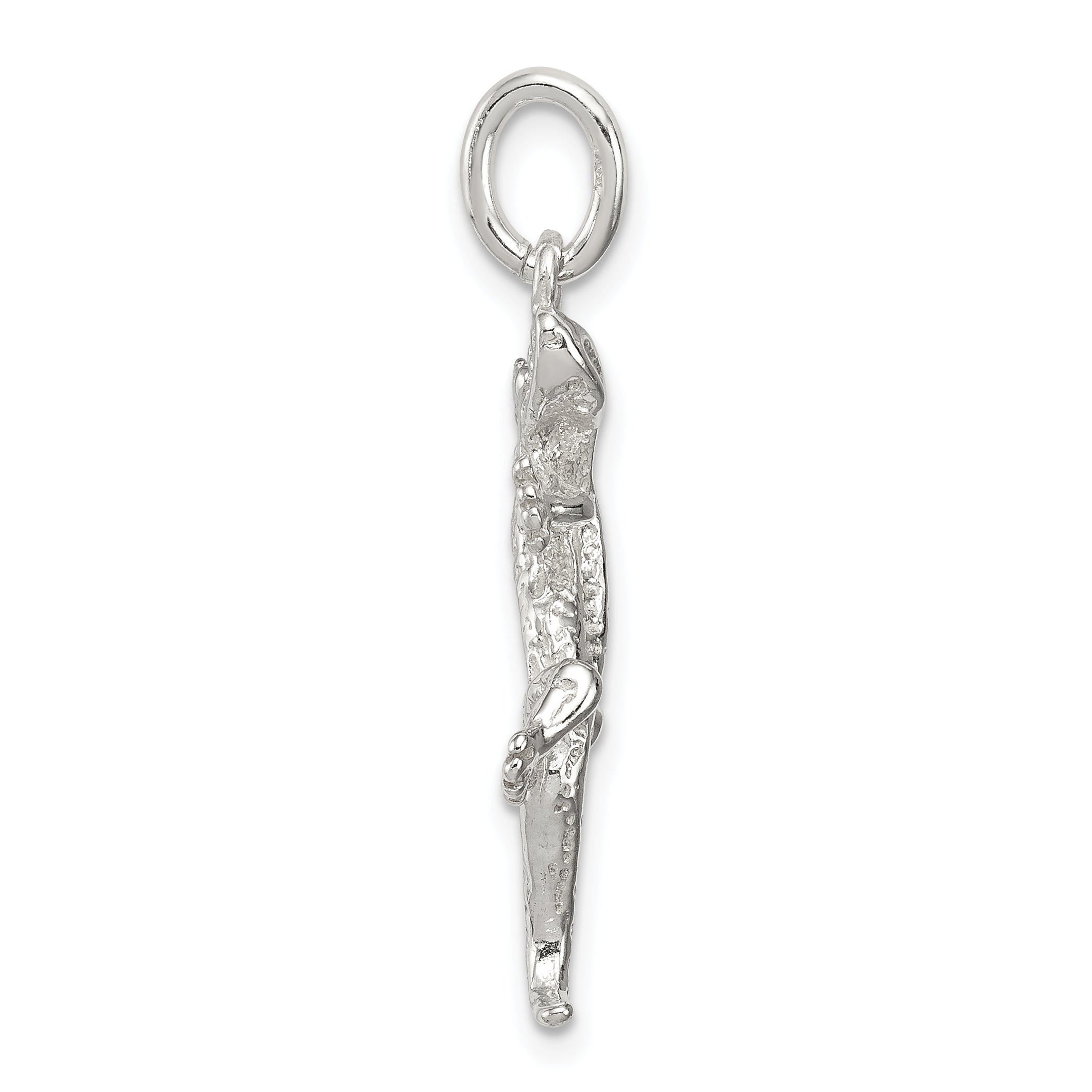 Sterling Silver 925 Lizard Charm with Polished Finish for Men Secondary image