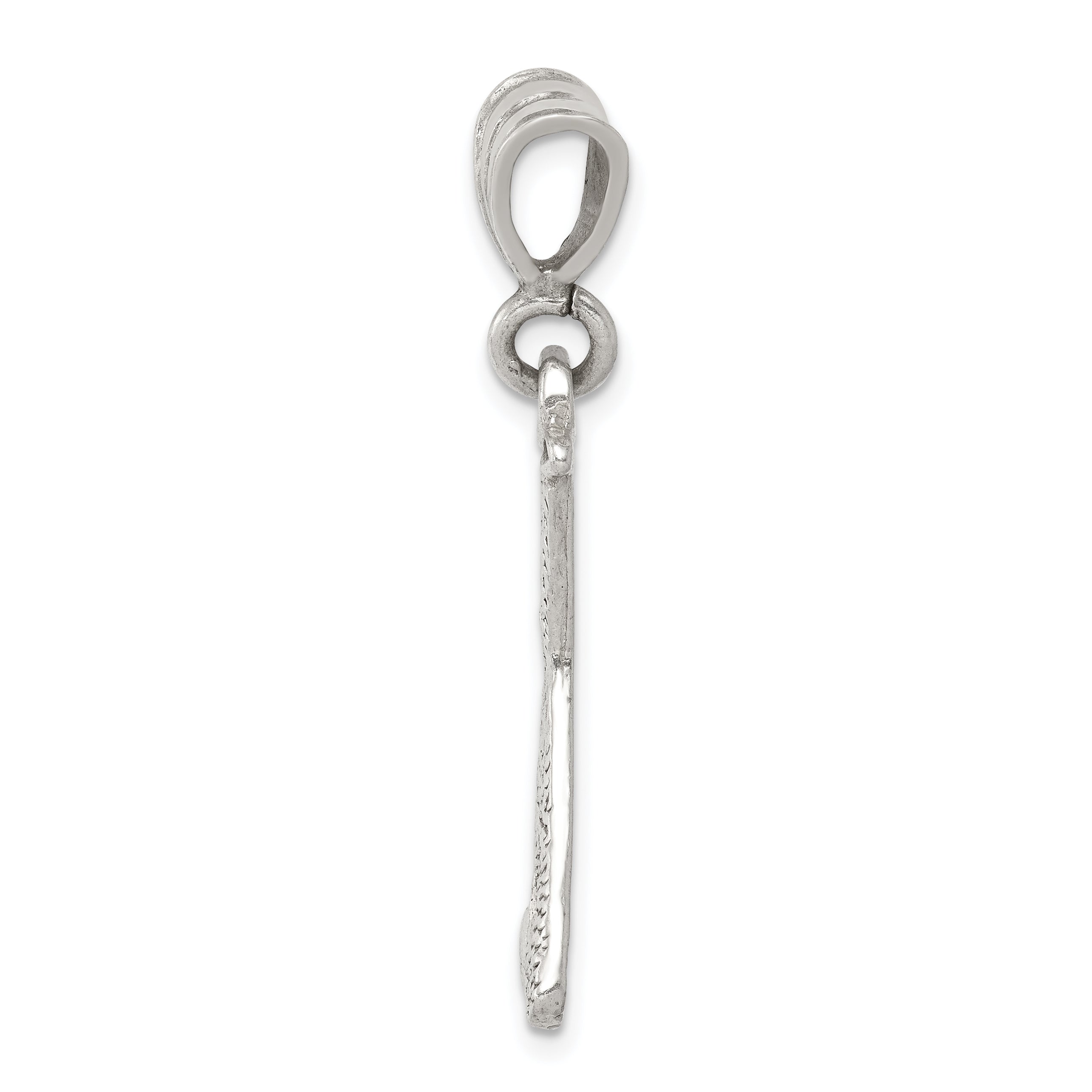 Sterling Silver 925 Baseball Charm with Two Bats & Ball Polished Secondary image