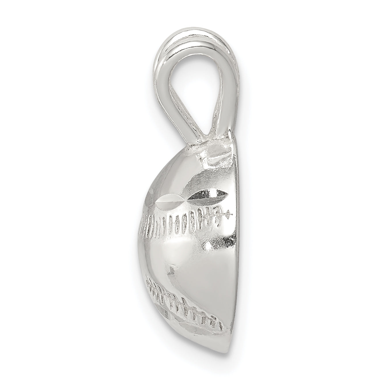 Sterling Silver 925 Baseball Charm with Polished Finish and Anti-Tarnish Coating