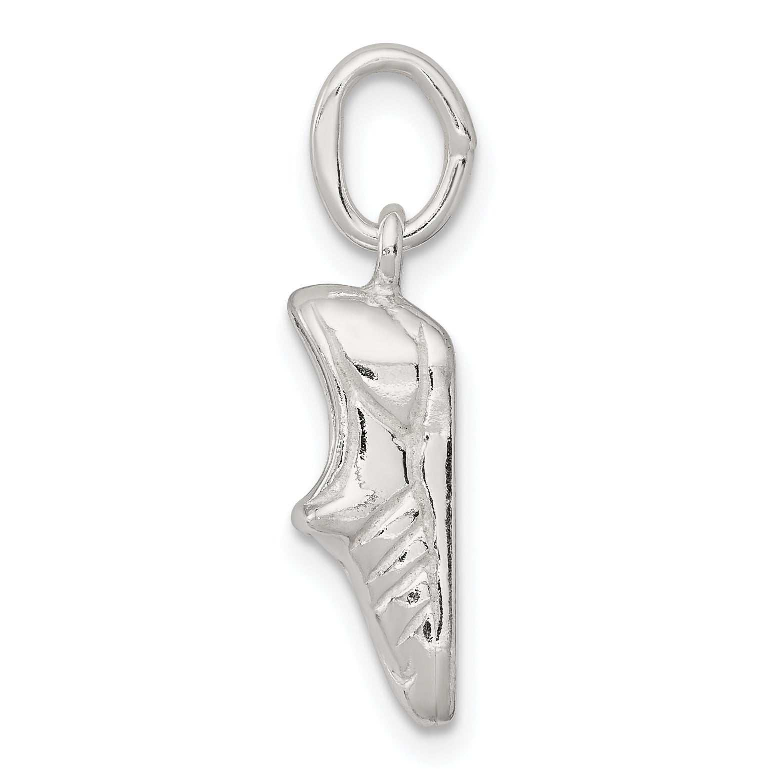 Sterling Silver 925 Sports Shoe Charm with Polished 3D Design Secondary image