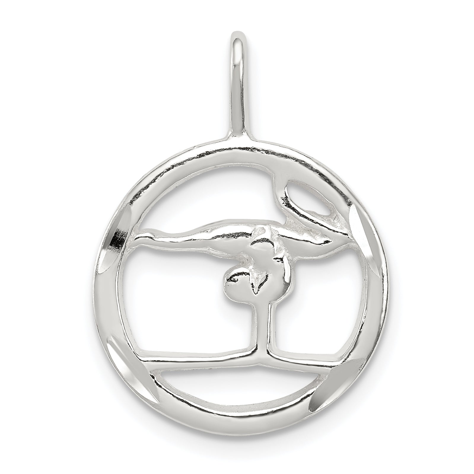 Sterling Silver Gymnastics Charm Main image