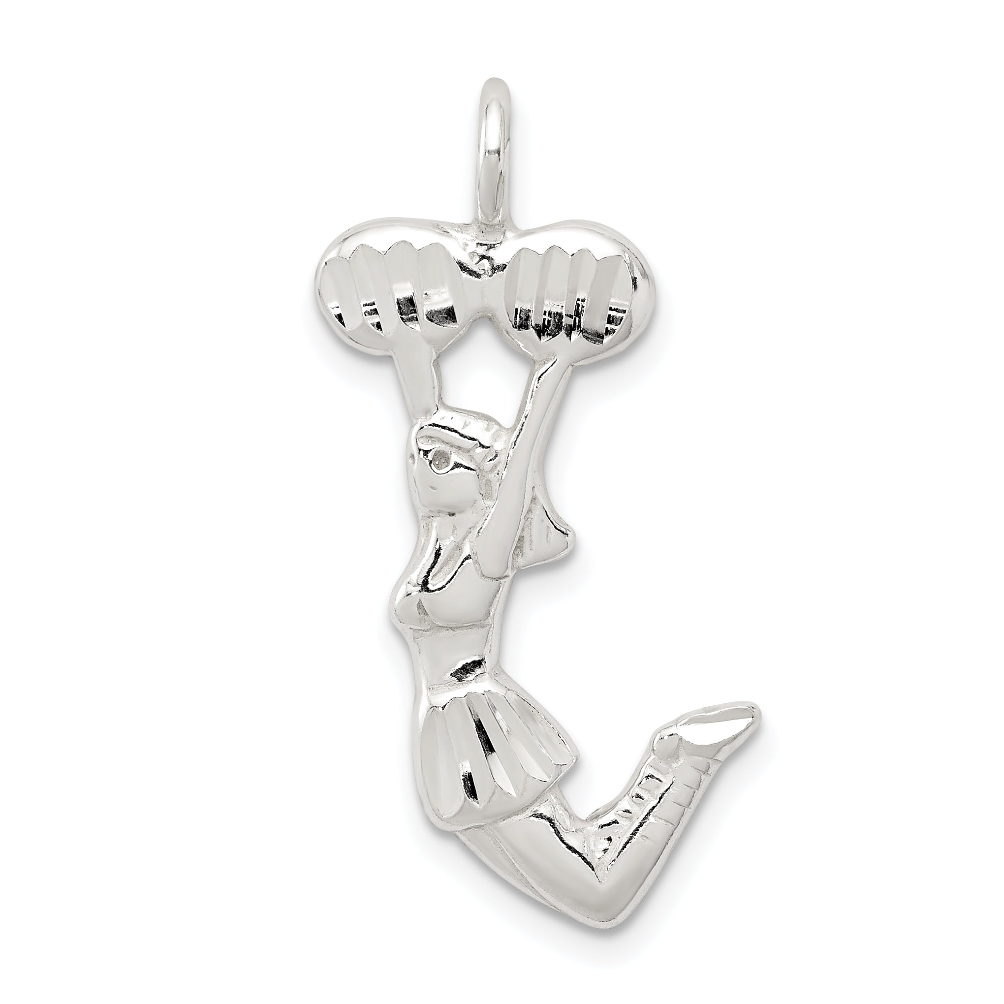 Sterling Silver Cheerleader Charm Main image