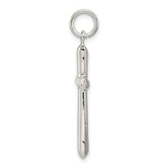 Sterling Silver 925 Cross Charm with Polished Finish Elegant Design