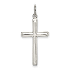 Sterling Silver 925 Cross Charm with Polished Finish Elegant Design
