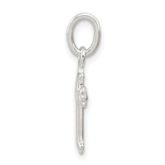 Sterling Silver 925 Fleur De Lis Cross Charm with Polished Anti-Tarnish Finish for Children