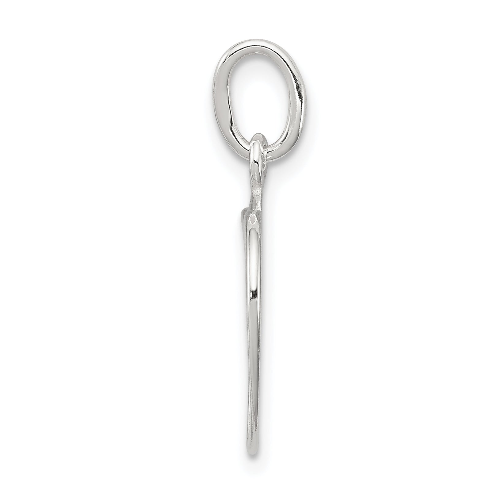 Sophia Jewelers Polished 925 Sterling Silver Cross Heart Charm with Anti-Tarnish Finish