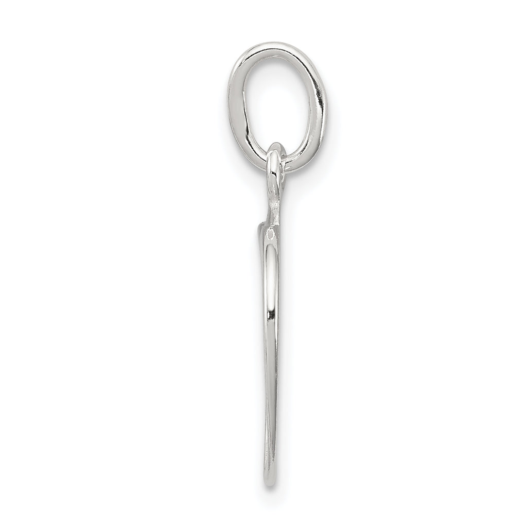 Sophia Jewelers Polished 925 Sterling Silver Cross Heart Charm with Anti-Tarnish Finish