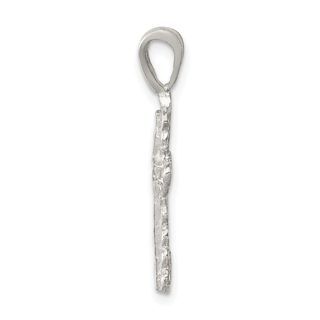 925 Sterling Silver Budded Cross Pendant with Polished Finish  ChildrenÃÂ¢Ã¢âÂ¬Ã¢âÂ¢s Solid Design
